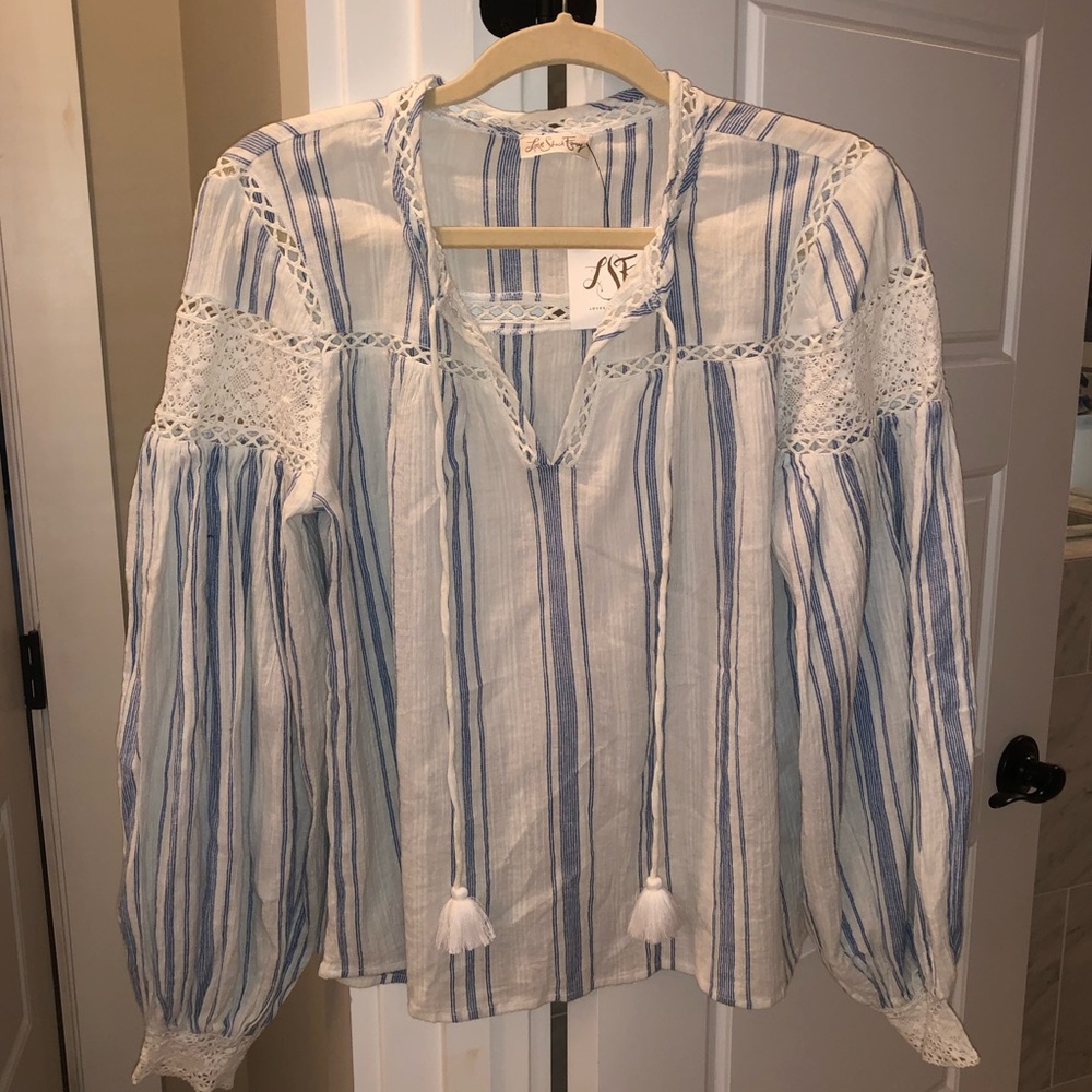 Loveshackfancy prairie blouse top xs